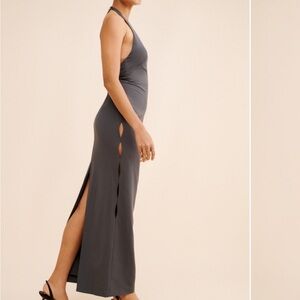 Liv Foster Grey Halter Dresss
